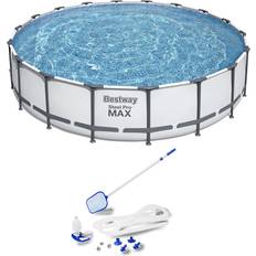 18ft pool Swimming Pools & Accessories Bestway 18ft x 48in Steel Pro Round Frame Above Ground Pool Set with Accessories