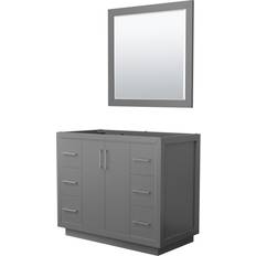 Vanity Units for Double Basins Wyndham Collection WCF1111-42S-CX-M34 Icon Standing Vanity
