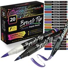 ARTISTRO Acrylic Paint Pens for Fabric, Glass, Fine Tip, 30 Colored Paint Markers, Size: Fine Tip 1mm