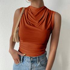 Tank top Shein Solid Ruched Tank Top