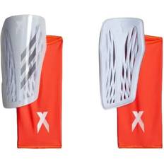 Adidas Soccer adidas X League Shin Guards - White/Solar Red/Iron Metallic/Black