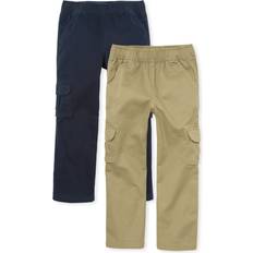 Cargo Pants Children's Clothing The Children's Place Boy's Pull On Cargo Pant 2-pack - Flax/New Navy