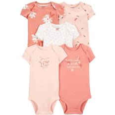 Carter's Baby S/S Original Bodysuits 5-pack - Pink/White (1P565710)