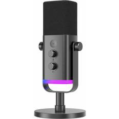 Fifine Mikrofoner Fifine AMPLIGAME AM8 RGB USB/XLR Mikrofon Dynamisk Mikrofon Svart
