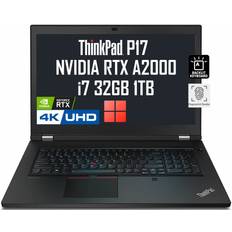 3840x2160 - USB-C Laptops Lenovo ThinkPad P17 Gen 2 17.3" 4K UHD (Intel 8-Core i7-11800H,32GB RAM, 1TB PCIe SSD, NVIDIA RTX A2000 4GB) IPS Mobile Workstation Laptop, 2 x Thunderbolt 4, Backlit KB Fingerprint, Win 11 Pro