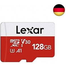 LEXAR micro sd karte 128gb, speicherkarte micro sd mit sd adapter, bis zu 100