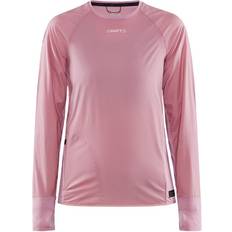 Dame - Rosa T-skjorter Craft Sportswear PRO Hypervent LS Wind Top W