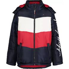 Tommy Hilfiger Jackets Children's Clothing Tommy Hilfiger Boy's Chevron Colorblock Puffer Jacket - Navy Blazer (TBFFM05F-405)