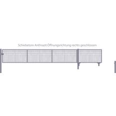 Treppen & Geländer Schiebetor inkl. Montage Breite: 300cm; Höhe: 180cm; Anthrazit; Füllung: 8/6/8mm Doppelstabmatte; Öffnungsrichtung rechts
