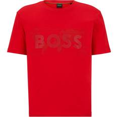 HUGO BOSS Rhinestone Logo And ArtworkT-shirt - Red