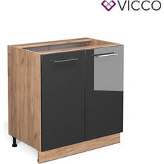 Küchenschubladen & Schrankböden VICCO Unterschrank küchenschrank küchenmöbel küchenzeile fame-line 80 cm