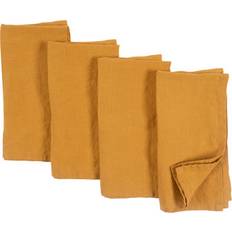 Halloween Paper Napkins Alvia 100% Stone Washed Linen Napkins, 20" x 20" yellow 20.0 W x 20.0 D in