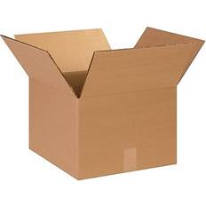 Cardboard Boxes The Packaging Wholesalers 14" x 14" x 10" Corrugated Kraft Boxes, 25/Bundle BS141410HDDWX Kraft
