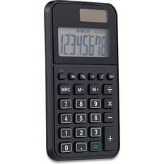 BASIC Calculators Quill 8-Digit Solar and Battery Basic Pocket Calculator, Black ST130-CC Black