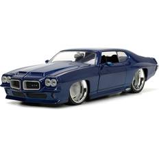 Slot Car Jada 1971 Pontiac GTO Dark Blue Metallic "Bigtime Muscle" Series 1/24 Diecast Model Car