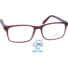 Red Reading Glasses Montana Readers BLFBOX73C Blue-Light Block BLFBOX73C Red Size 1.00 Frame Only Blue Light Block Available Red 1.00