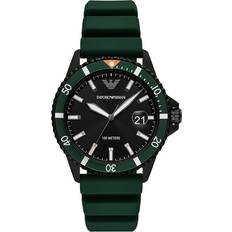Emporio Armani Wrist Watches Emporio Armani Green Silicone and