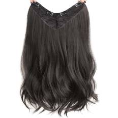 Braun Clip-on-Extensions Shein Long Curly Synthetic Hair Extension