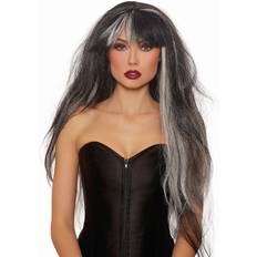 Long Wigs Dreamgirl Long Haunted Wig Black/Gray