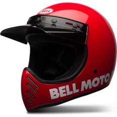 Bell Motorcycle Helmets Bell Moto-3 Classic Solid Gloss Red Face Helmet Red