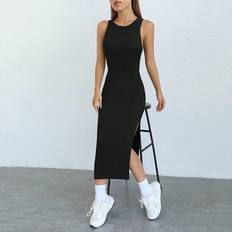 Shein EZwear Solid Split Thigh Tank Dress
