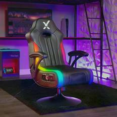 RGB LED Lighting Gaming Chairs X Rocker Torque RGB Black Gaming Chair with Subwoofer and Vibration
