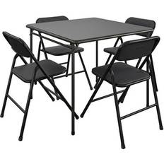 Camping Tables Cosco Premium Folding Table & Chair Dining 5-piece Set, Black