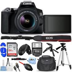 DSLR Cameras Canon EOS 250D Rebel SL3 DSLR Camera with 18-55mm Black 64GB Flash Bundle
