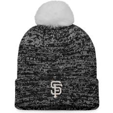 Fanatics Women's Branded Black/White San Francisco Giants Iconic Cuffed Knit Hat with Pom