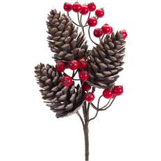 Christmas Tree Ornaments Melrose International Winter Pinecone and Berry Pick Christmas Tree Ornament