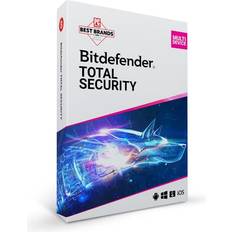 Bitdefender Office Software Bitdefender Total Security 2021 5 Devices 2 year Subscription PC/Mac Activation Code by Mail