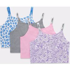 L Tank Tops Children's Clothing Hanes Girls Originals Cotton Stretch Crop Cami 4-Pack Sizes S-XL