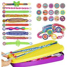 Friendship Bracelet Making Kit,Arts and Crafts for Kids Ages 8-12,DIY  Bracelet Making Kit with 20 Pre-Cut Threads,Birthday Gifts for Girl Aged 6  7 8 9