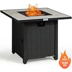 Costway Fire Pits & Fire Baskets Costway 30 Square Fire Pit