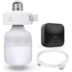 Electrical Outlets & Switches Wasserstein Bulb Socket with Blink Charging Cable, Plug in Light Socket for Powering Your Blink Cam, Camera and Bulb NOT Included