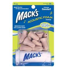 Mack's Acoustic Foam Ear Plugs 7 Pair Blister Pack With Free Travel Case