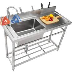 Stainless Steel Kitchen Sinks Vevor Utility Sink, 39.4x19.1x37.4", Workbench, NSF