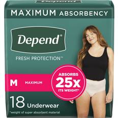 Incontinence Protection Depend Fresh Protection Underwear for Women 18-pack