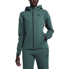 Nike Sportswear Tech Fleece Windrunner Zip Up Hoodie for Women - Deep Jungle/Black