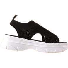 Shein Minimalist Hollow Out Sport Sandals - Black