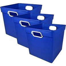 Blue Wheelie Bin Storage Plastic Cube Bin, 3 (Building Area )