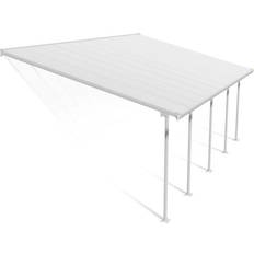 White Carports Canopia by Palram 13 White/White & Gray/Clear Lean to Carport (Building Area )