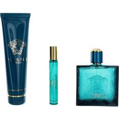Men Gift Boxes Versace Eros Gift Set EdT 100ml + EdT 10ml + Shower Gel 150ml