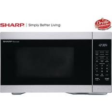 Red Microwave Ovens Sharp 1.1-Cu. Ft. Countertop Gray, Red