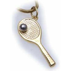 Table tennis racket Pendant tennis racket ball in real gold