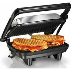 Sandwich Toasters on sale Hamilton Beach 1400-Watt Panini Press Gourmet Sandwich Maker Chrome