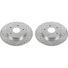 Friction Breaking Power Stop Evolution Drilled Slotted Brake Rotors