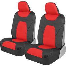 Car Seat Protectors BDK Motor Trend AquaShield Car Seat Covers for Front Seats Red Waterproof Seat Covers for Cars Trucks SUV