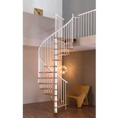 Gerade Treppen Minka Spiral staircase Effect white