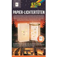 Papier Geschenkverpackungen & Geschenktüten Folia folia Lichttüten Sterne, groß aus Papier, weiß